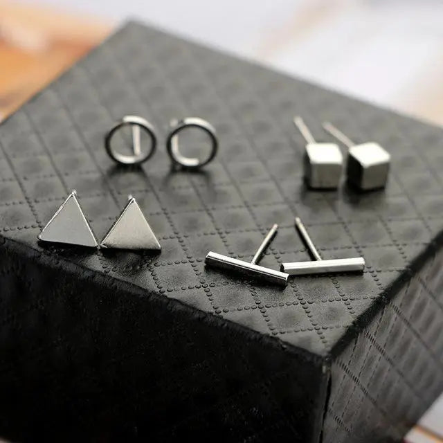Bauhaus Style Earrings Set of 4 Gifts for Designers