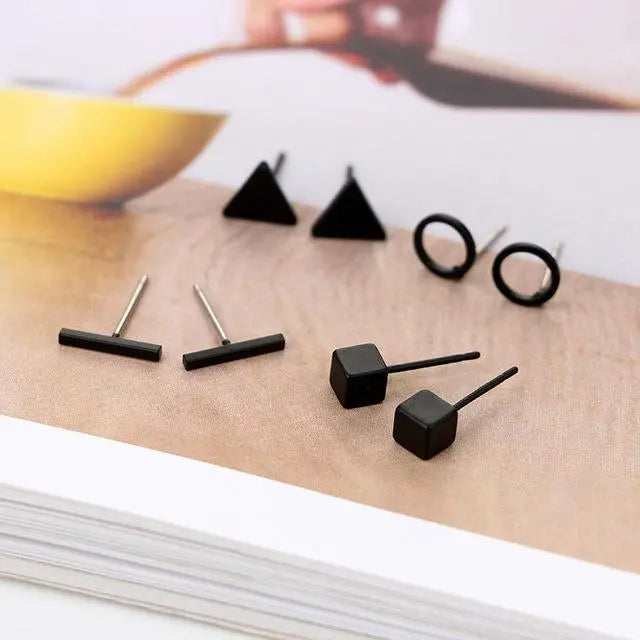 Bauhaus Style Earrings Set of 4 Gifts for Designers