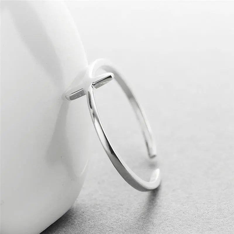 925 Sterling Silver Minimalist Cross Ring Gifts for Designers