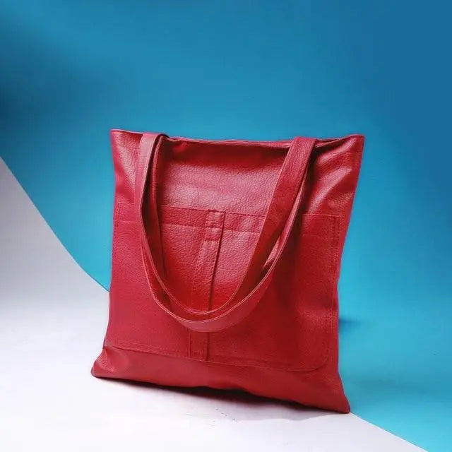 Minimalist PU Leather Shoulder Bag and Tote Bag Gifts for Designers