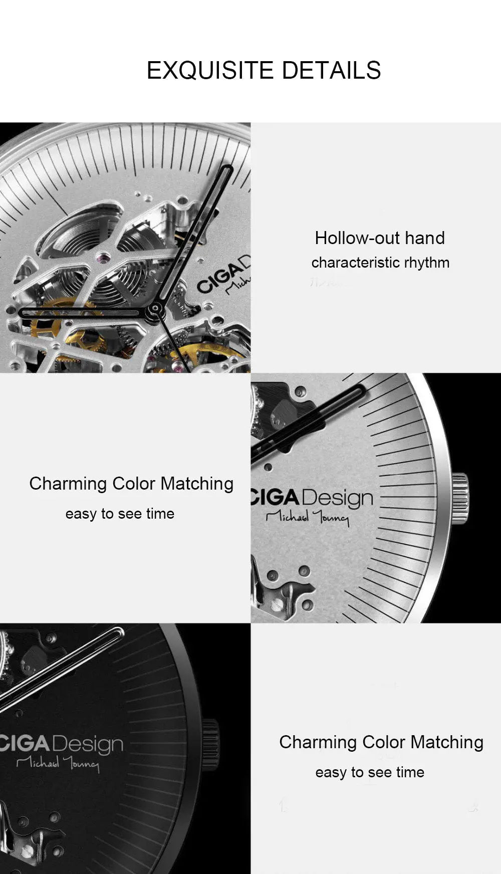 iF Design Gold Award Hollow Minimalist Mechanical Watch Gifts for Designers