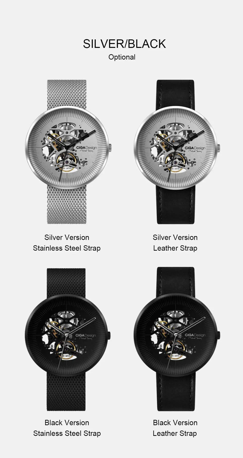 iF Design Gold Award Hollow Minimalist Mechanical Watch Gifts for Designers