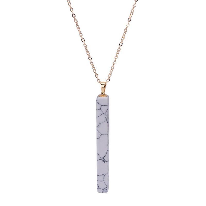 Natural Stone Marbled Necklace