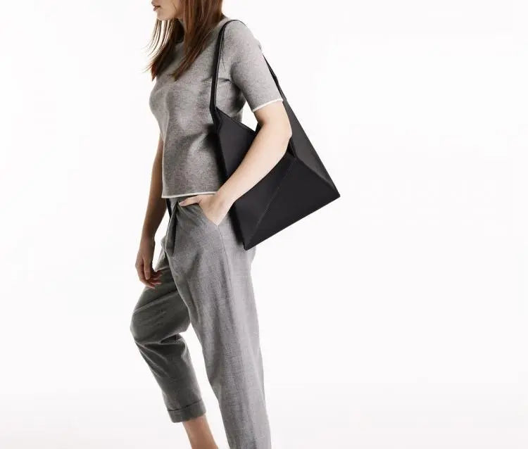 Minimalist Origami Inspired Shoulder Bag | Minimalist Origami Tote Bag Gifts for Designers