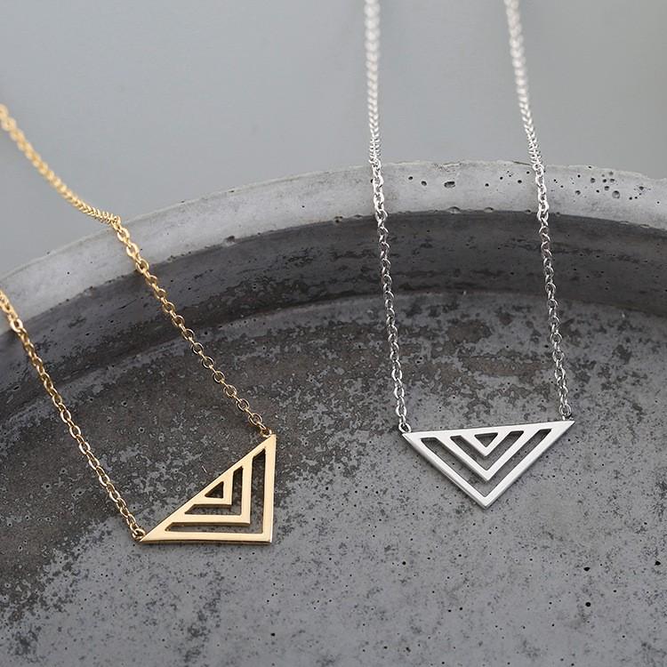 Minimalist Triangle Necklace