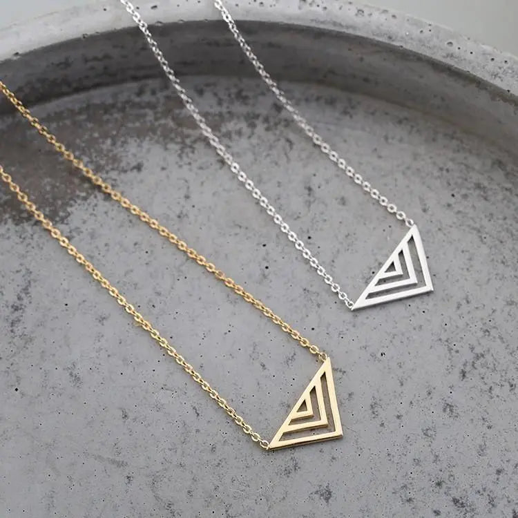 Minimalist Triangle Necklace Gifts for Designers