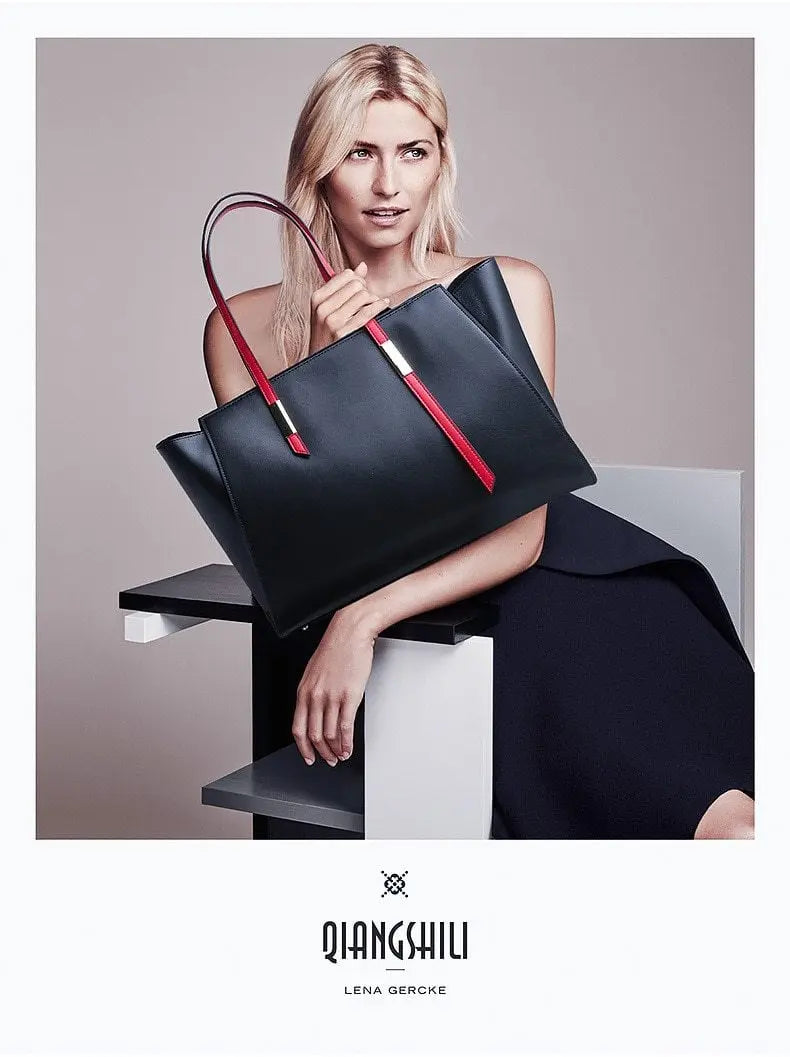 Modern Asymmetrical Genuine Leather Purse and Shoulder Bag Gifts for Designers