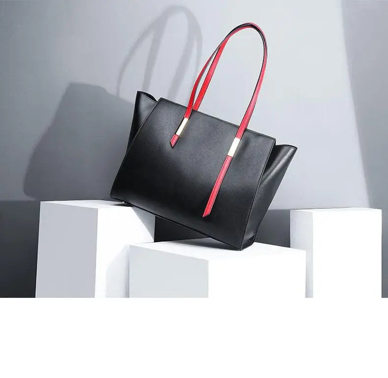 Modern Asymmetrical Genuine Leather Purse and Shoulder Bag Gifts for Designers
