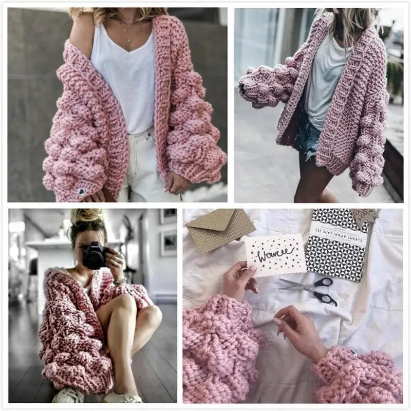 Super Chunky Knit Cardigan | Chunky Knit Sweater Gifts for Designers