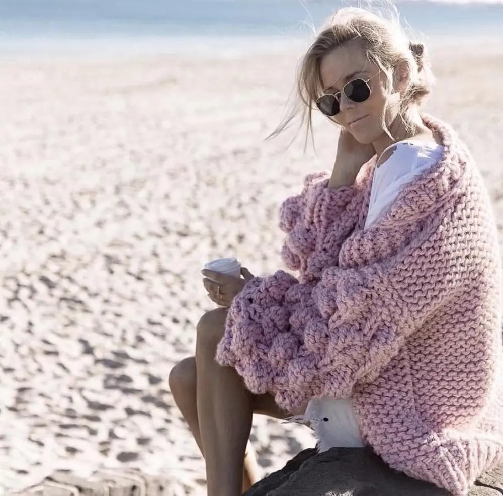 Super Chunky Knit Cardigan | Chunky Knit Sweater Gifts for Designers