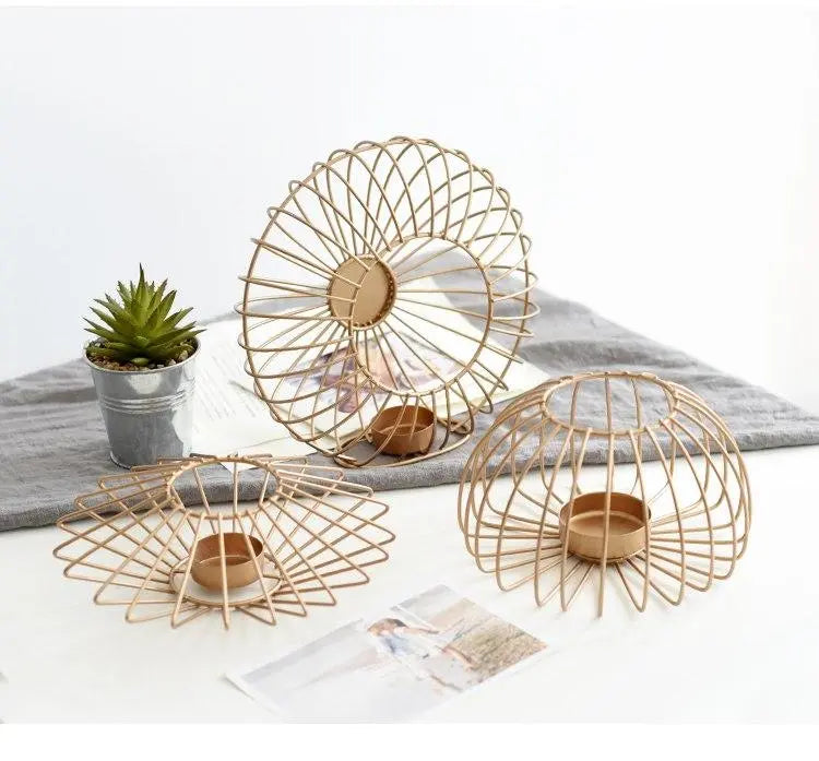 Rose Gold Metal Candlestick Holder Gifts for Designers
