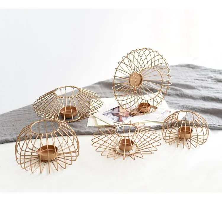 Rose Gold Metal Candlestick Holder Gifts for Designers