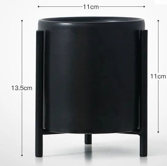 Simple Wrought Iron Ceramic Minimalist Flower Pots Gifts for Designers