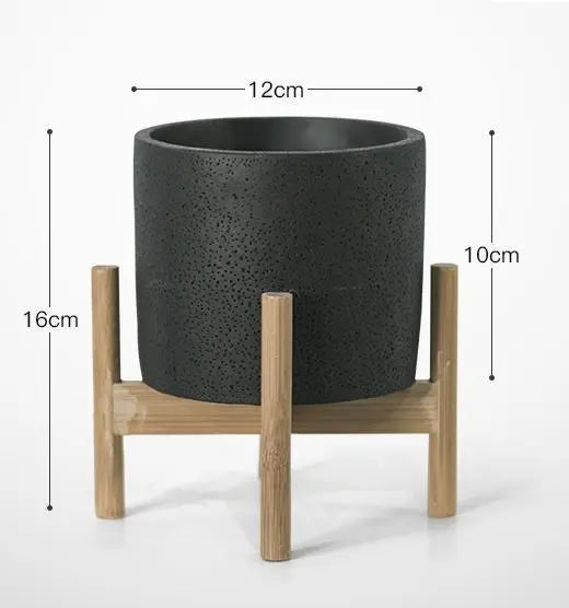 Simple Wrought Iron Ceramic Minimalist Flower Pots Gifts for Designers