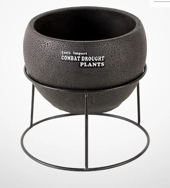 Simple Wrought Iron Ceramic Minimalist Flower Pots Gifts for Designers