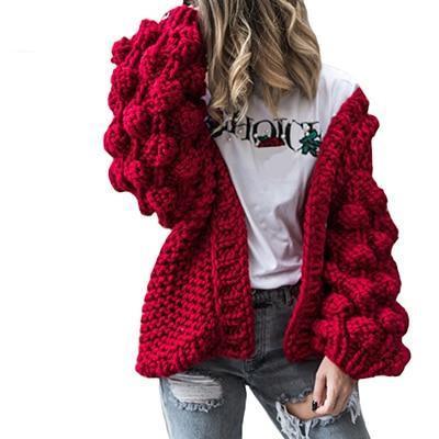 Cardigan en maille super épaisse | Pull en maille épaisse