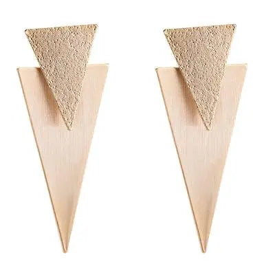 Geometric Double Solid Triangle Earrings Gifts for Designers