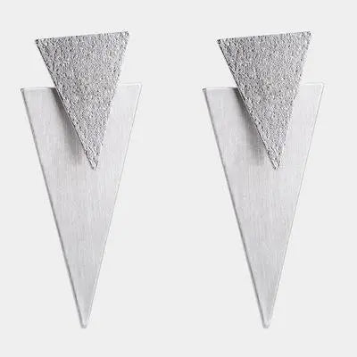 Geometric Double Solid Triangle Earrings Gifts for Designers