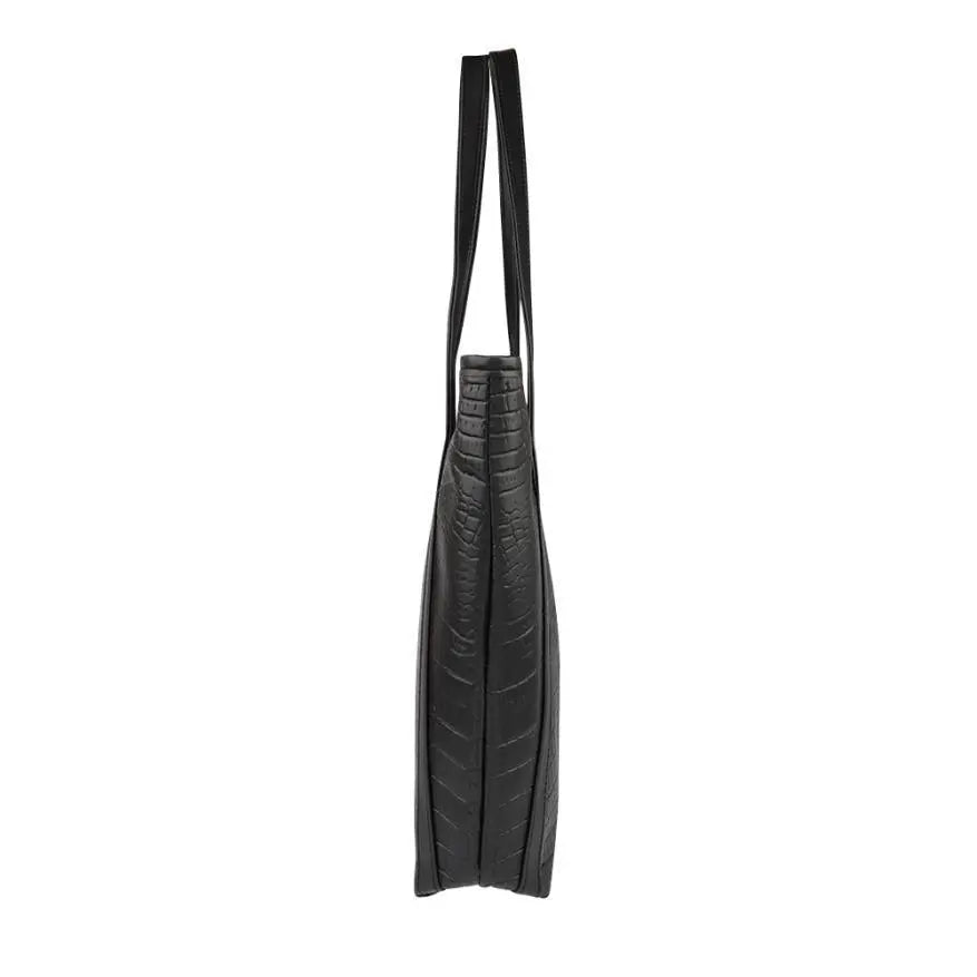 Glossy PU Leather V Strap Tote Bag and Purse Gifts for Designers