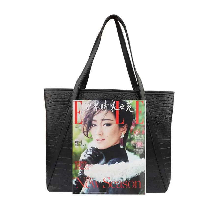 Glossy PU Leather V Strap Tote Bag and Purse Gifts for Designers