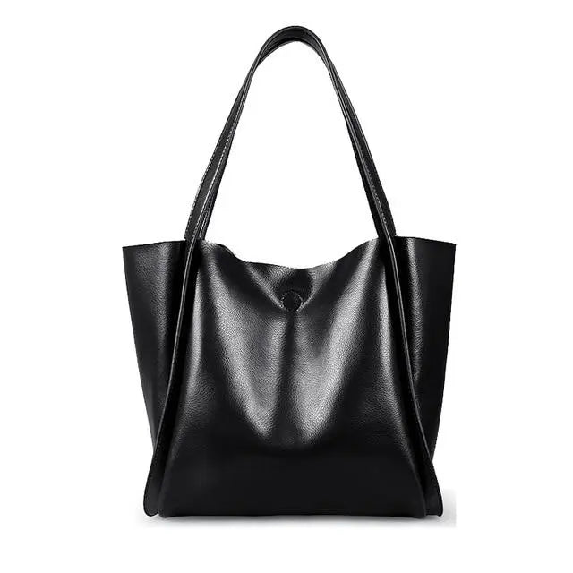 Glossy Leather Loose Minimalist Tote Bag Gifts for Designers