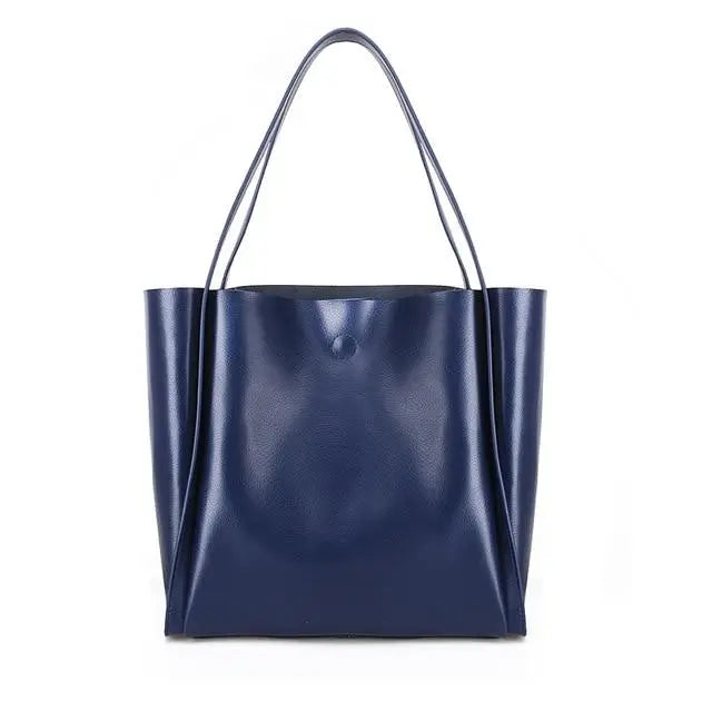 Glossy Leather Loose Minimalist Tote Bag Gifts for Designers
