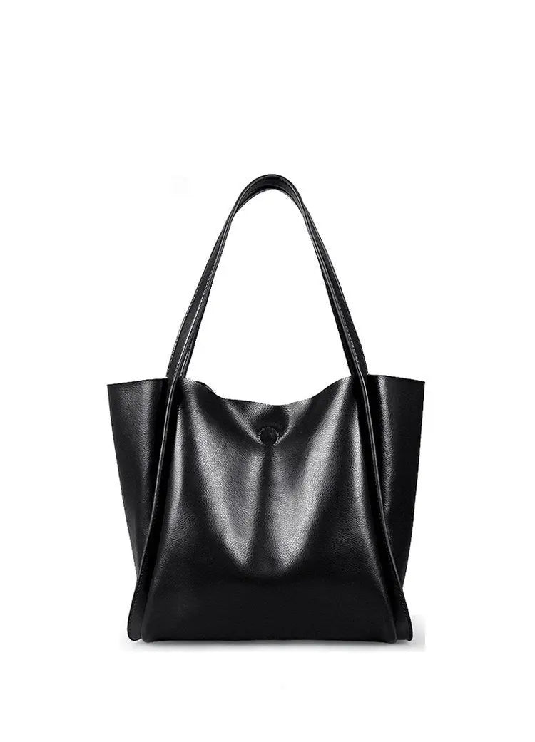 Glossy Leather Loose Minimalist Tote Bag Gifts for Designers