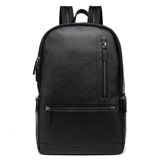 14" Black Minimal Backpack with Front Zipper Gifts for Designers