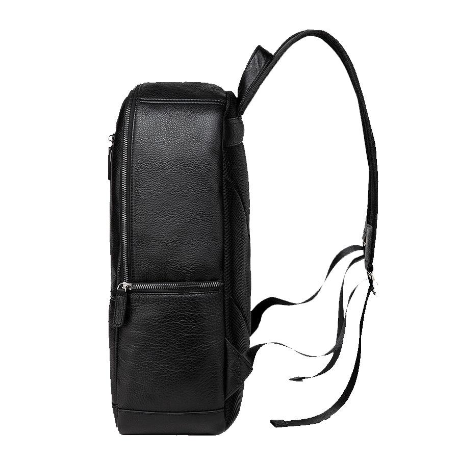 14" Black Minimal Backpack with Front Zipper
