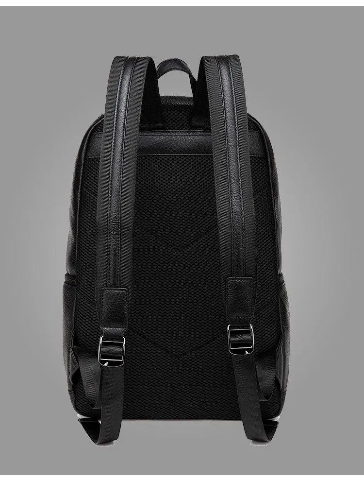 14" Black Minimal Backpack with Front Zipper Gifts for Designers