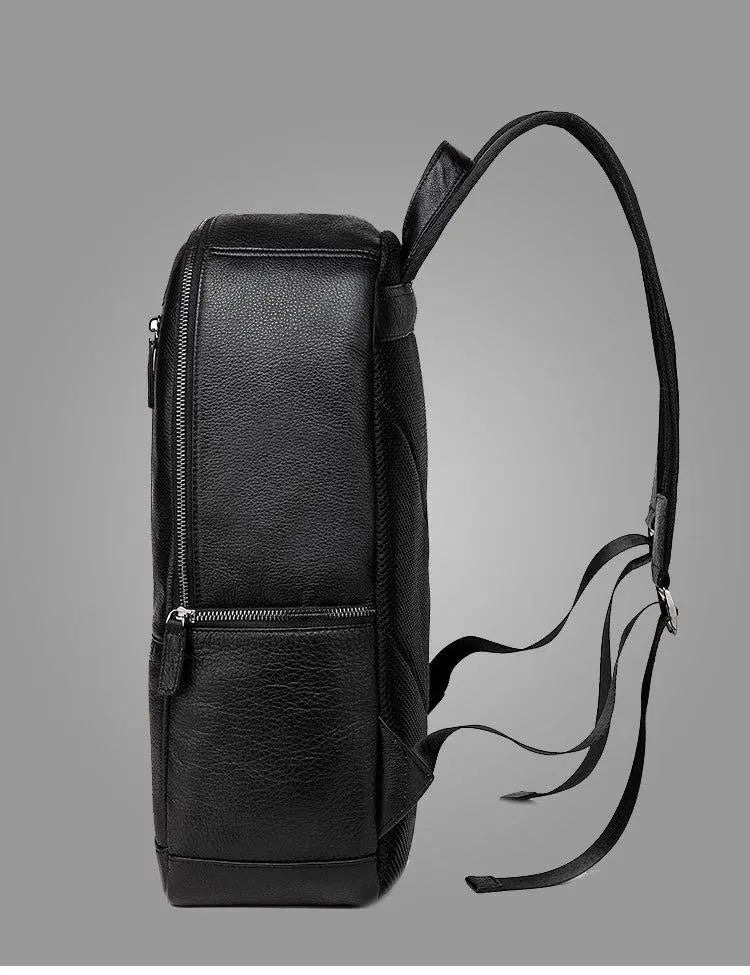 14" Black Minimal Backpack with Front Zipper Gifts for Designers
