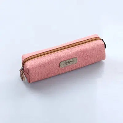 School Office Pen Bag Box Cute PU Leather Small Pencil Cases School Student Supplies Lapis Stationery Storage Korean Bag 05160 Gifts for Designers