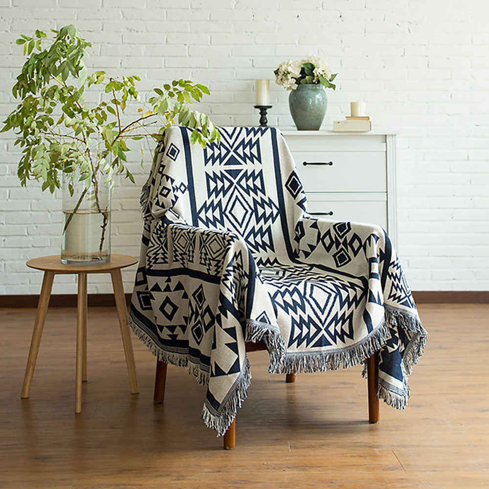 Nordic Knitted Chair Blanket