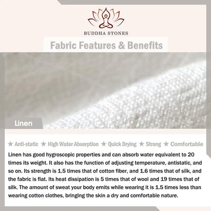 Buddha Stones Summer Men's Linen Straight Leg Pants With Pockets BS