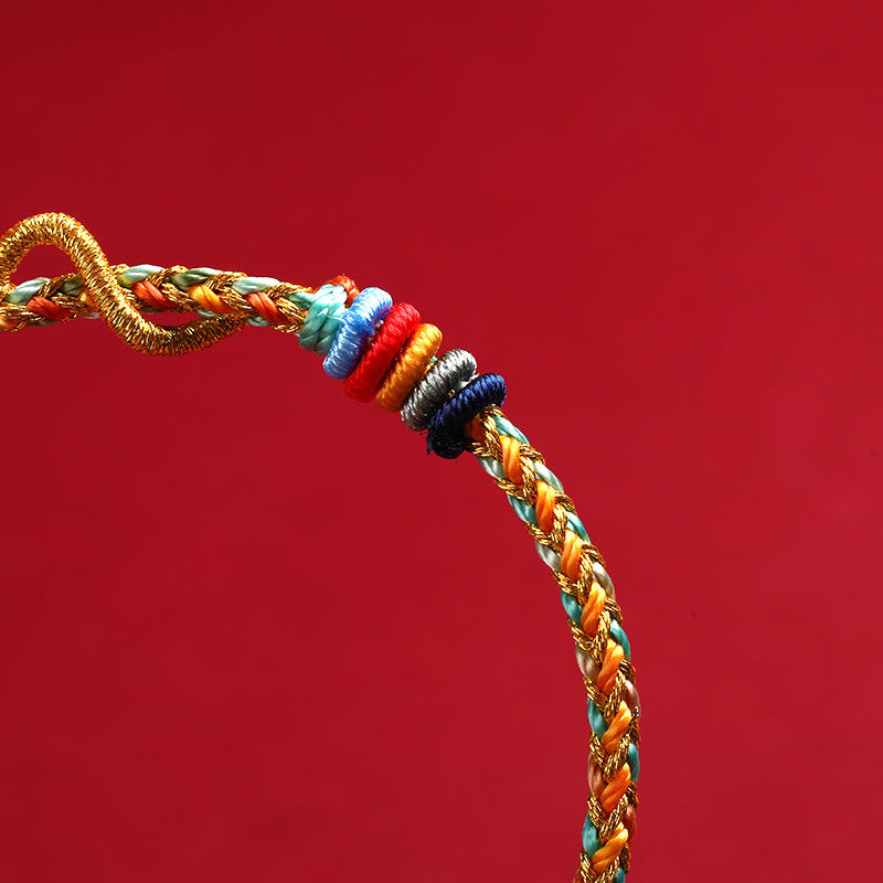 Bring Good Luck Yellow String Year Of The Snake Braided Bracelet