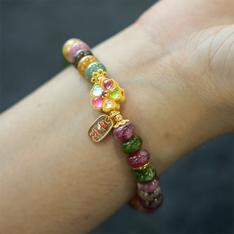 Bracelet Love Wisdom Tourmaline Jade Safe And Well 