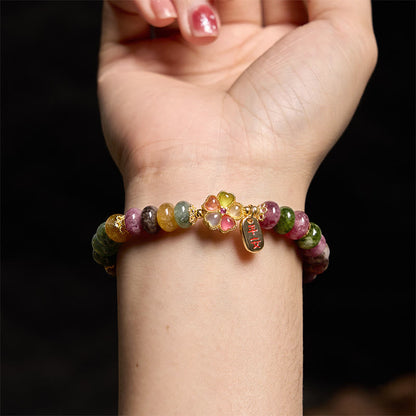 Bracelet Love Wisdom Tourmaline Jade Safe And Well 