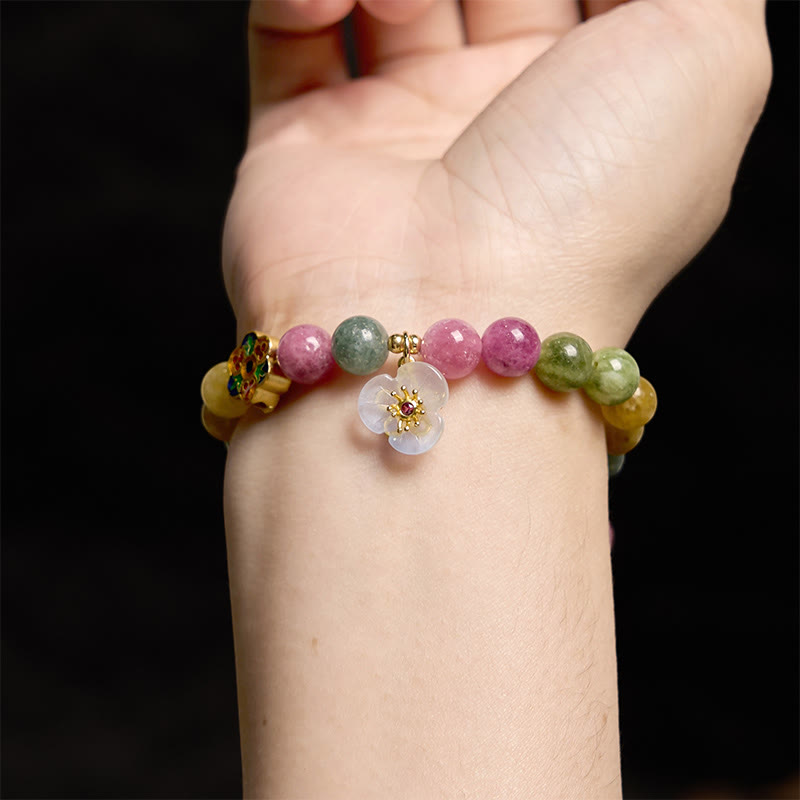 Positive Love Tourmaline Flower Bracelet