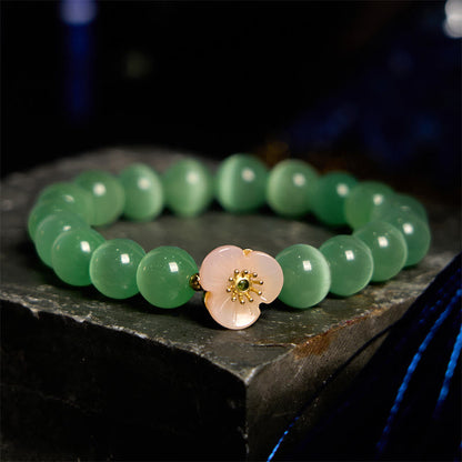 Bracelet d'amour en fleur de chrysobéryl œil de chat Buddha Stones