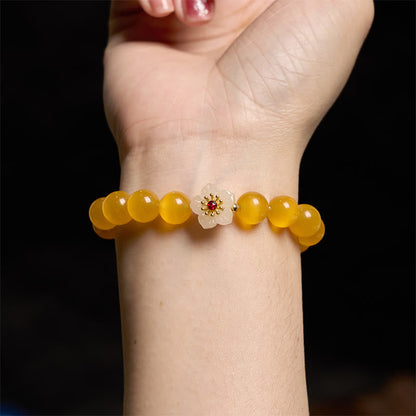 Bracelet d'amour en fleur de chrysobéryl œil de chat Buddha Stones