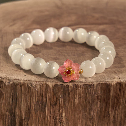 Bracelet d'amour en fleur de chrysobéryl œil de chat Buddha Stones