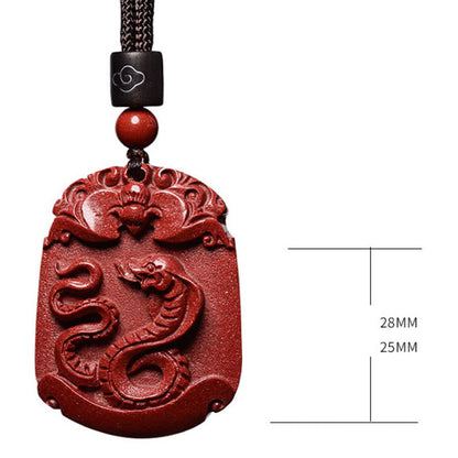 Collier pendentif Bouddha Stones zodiaque chinois cinabre calme concentration