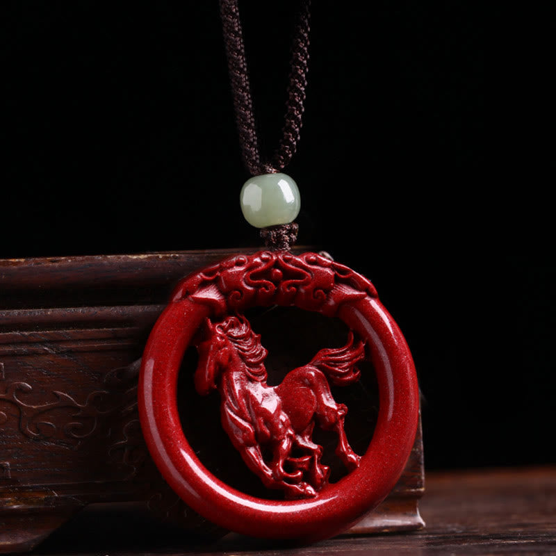 Collier pendentif en jade Hetian avec pierre de Bouddha et zodiaque chinois, boucle de paix et calme