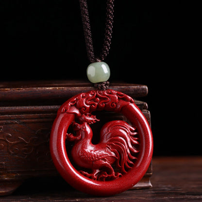 Collier pendentif en jade Hetian avec pierre de Bouddha et zodiaque chinois, boucle de paix et calme