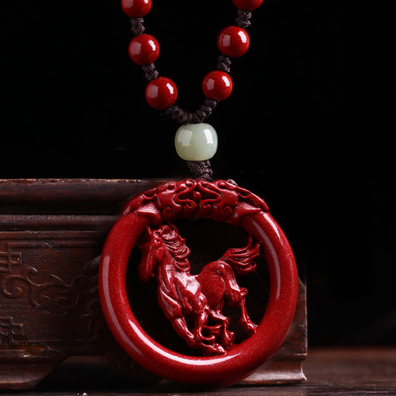 Collier pendentif en jade Hetian avec pierre de Bouddha et zodiaque chinois, boucle de paix et calme