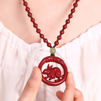Collier pendentif en jade Hetian avec pierre de Bouddha et zodiaque chinois, boucle de paix et calme