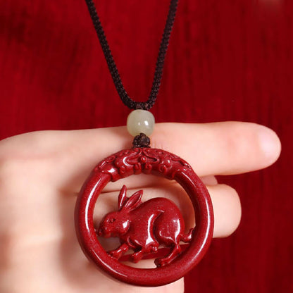 Collier pendentif en jade Hetian avec pierre de Bouddha et zodiaque chinois, boucle de paix et calme