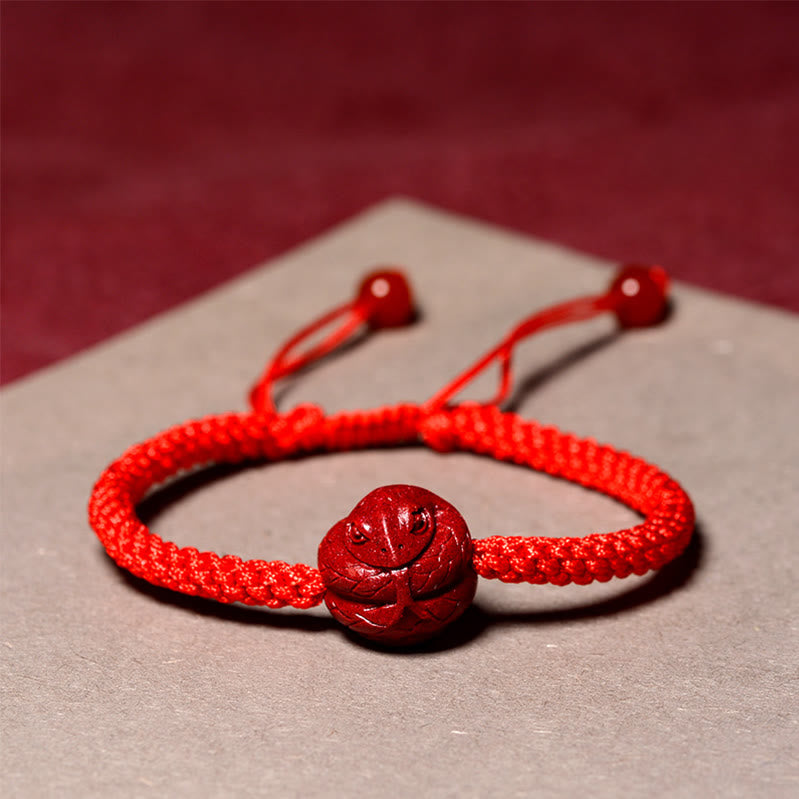 Buddha Stones Chinese Zodiac Red String Cinnabar Blessing Bracelet