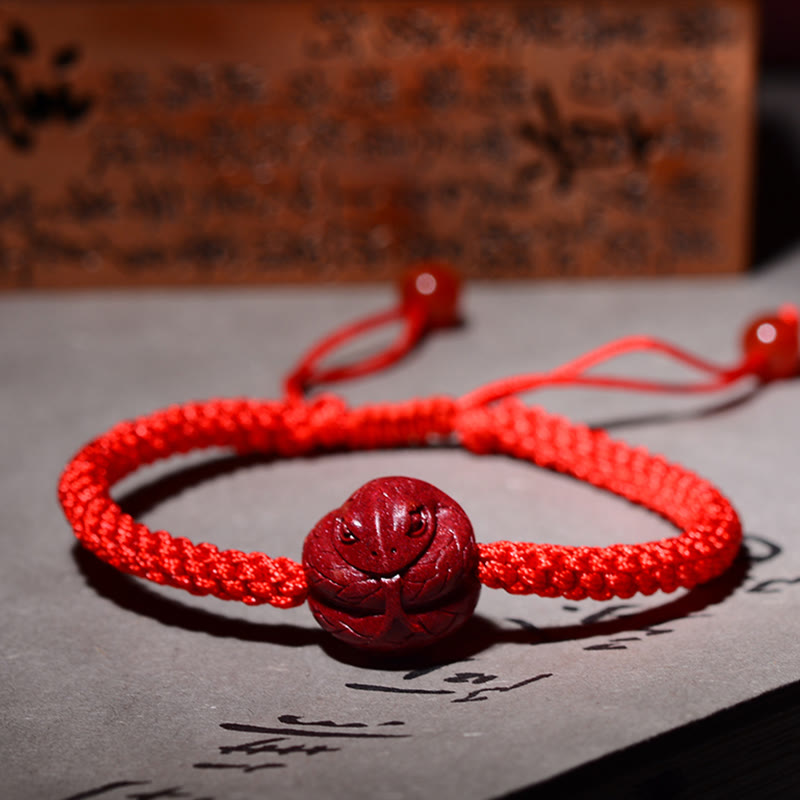 Buddha Stones Chinese Zodiac Red String Cinnabar Blessing Bracelet