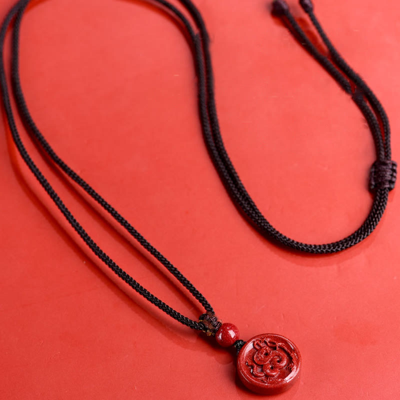 Pierres de Bouddha Zodiaque chinois Cinabre Calme Téléphone Décoration Suspendue Porte-clés Collier Pendentif